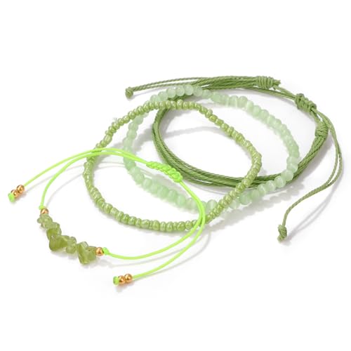 MORIANCE 4Pcs Peridot Bracelet for Women...