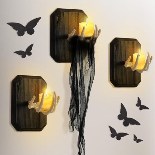 Zesua Halloween Decorations Indoor - Set of 3 Wall-Mounted Creepy...