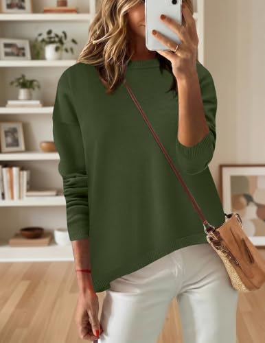 Image of Zeagoo Sweaters for Women Fall Outfits Trendy 2025 Long Sleeve Shirts Bussiness Casual Knit Pullover Sweater Tops