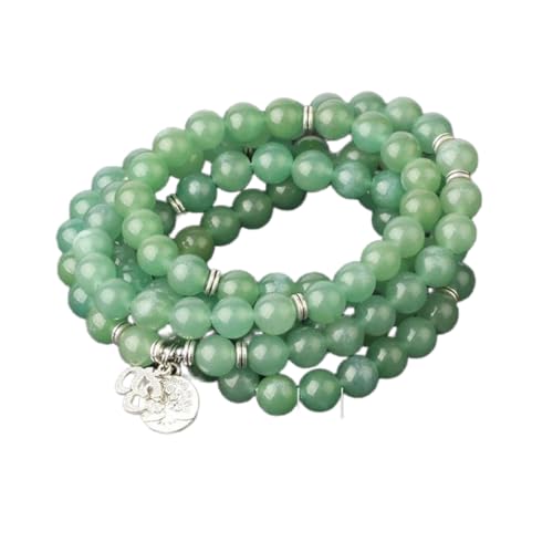 Bracelet d'enveloppement en pierre précieuse naturelle et arbre de vie