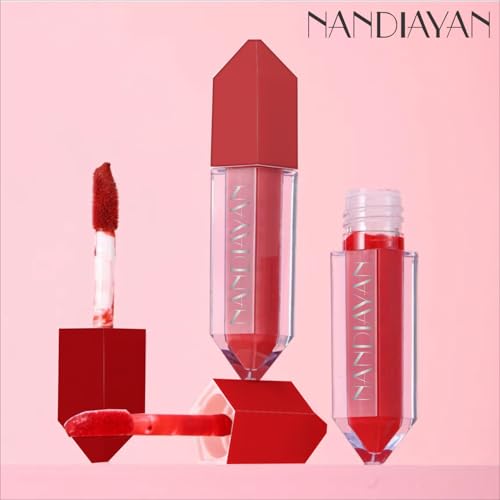 Image of Nandiayan Diamond Mini Liquid Lipstick 24ml (Pack of 12) | Matte Liquid Lipstick Waterproof-Long Lasting | Hydrating & Lightweight | Lightweight Lipstik for All Skin Tone | Light shade - SET B