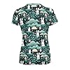 Psaytomey Women's Short Sleeve V-Neck T-Shirt Casual Summer Athletic Top T Shirts for Women Oversized Lightweight Tee XS-5XL, White Bunny Eggs, XXL #2