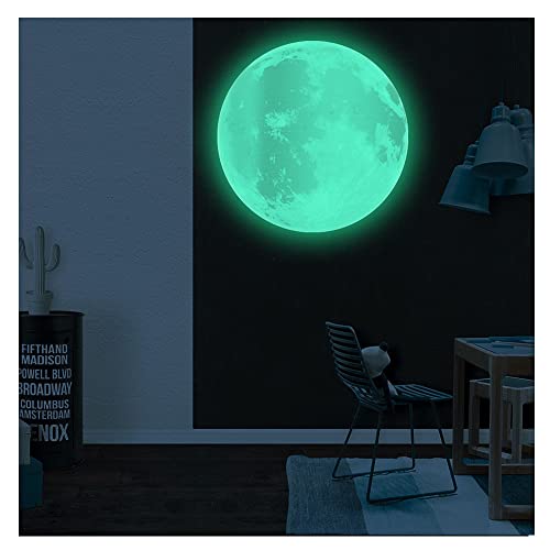 GIVBRO Calcomanías de pared que brillan en la oscuridad, para pared, decoración de fiesta, color verde, 30 cm