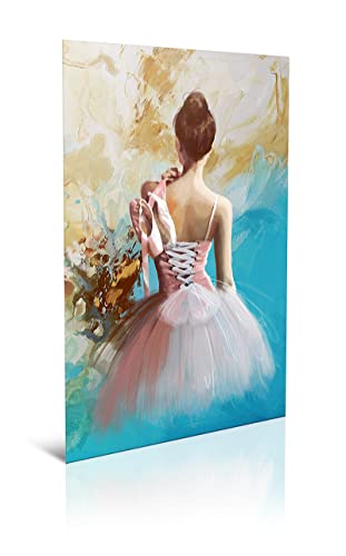 YJJYLMT Tableau Decoration Murale Abstrait Ballerine Dos Élégant Femme Fille Affiches Imprimer Moderne Toile Peinture Murale Art Tableau Filles Danse Murs Décor 30X40Cm X1 sans Cadre