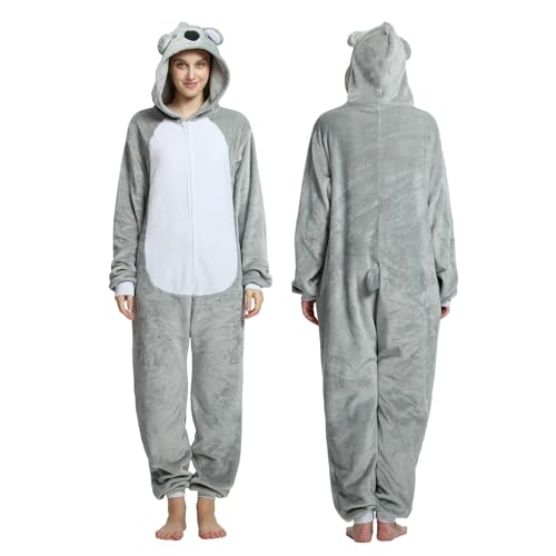 SLOTHOPOTAMUS Adult Onesie Pajamas Unisex Animal One Piece Cosplay Costume Halloween Homewear Sleepwear Koala M