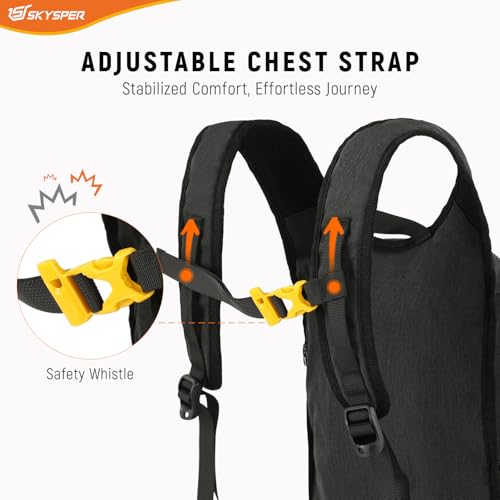 SKYSPER 15L/20L Foldable Hiking Backpack Lightweight Packable Travel Daypack with Chest Strap Small Folding Pack for Walking4
