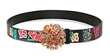 Desigual Belt Mexico Woman Black Cinturón, Negro (Negro 2000), 90 para Mujer