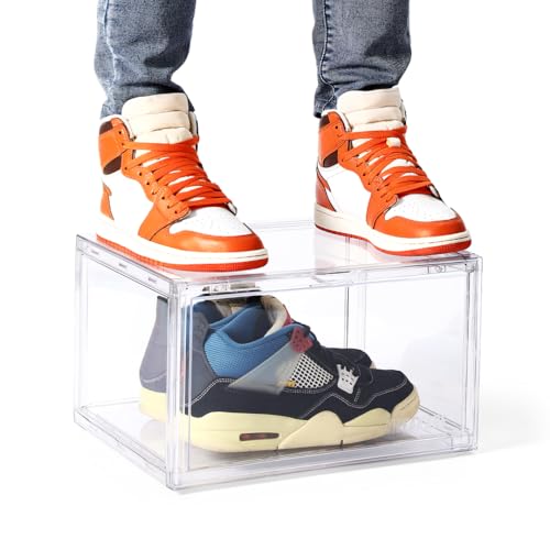 SNEAKARE Stackable Shoe Storage Box | Heavy Duty Plastic Sneaker ...