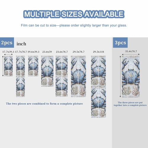 Película decorativa adhesiva para ventana 17.7x78.7 pulg. miniatura 6