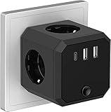 【LANGE LEBENSDAUER】Der Steckeradapter besteht aus hochwertigem PC-Material und wurde streng getestet. Es hat Überspannungs, Überstrom, Antistatik und Kurzschlussschutz, wodurch es stabil, solide, sicher und hochtemperaturbeständig ist und somit seine Lebensdauer verlängert wird.