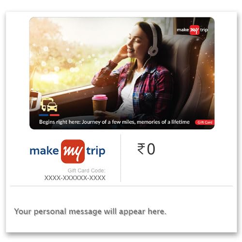 MakeMyTrip Bus| E-Gift Card | Instant Delivery | Valid for Online purchases | 1 year Validity
