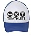Boutique KKO Casquette Humour Filet Triathlete Dormir Manger Boire Bleue/Blanche