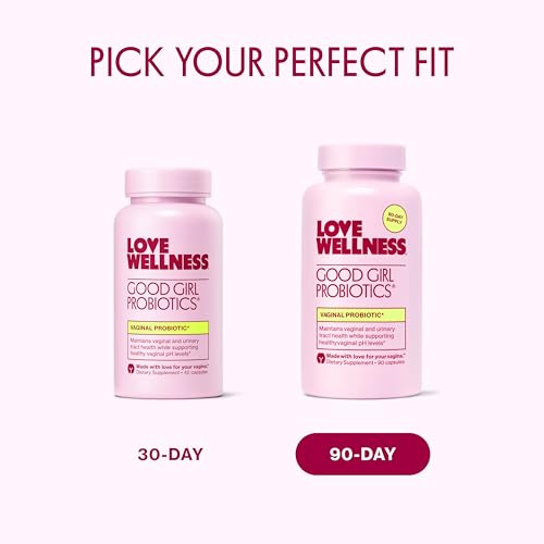 Image of Love Wellness Good Girl Probiotics | Women's Vaginal Health & pH Balance Supplement | 9-Strain Probiotic for Urinary Tract, Yeast, Odor, & Immune Support | Gluten-Free (42-Day Supply)