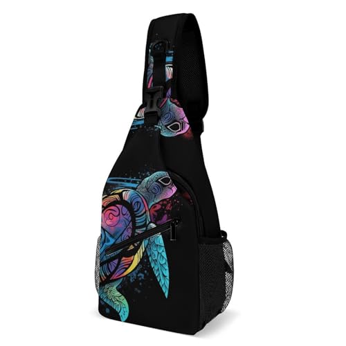 Bolso cruzado deportivo con diseño de tortuga miniatura 1