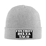 Beanie Gorro de Punto Gorro de Punto Foxtrot Delta Taco Hipster Skull Cap Suave Gorros Beanie Sombrero para Deporte Esquí Running