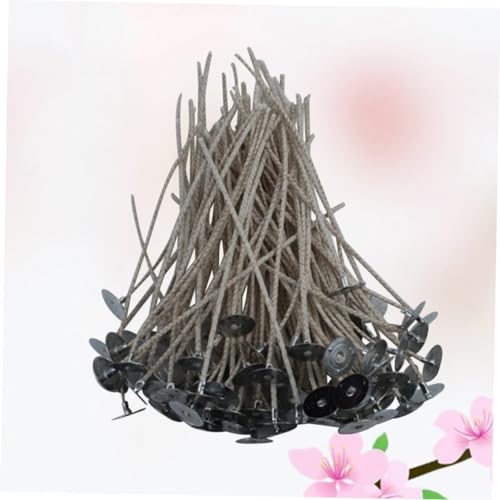 Mechas para velas pre-enceradas con base HOMSFOU 100 piezas miniatura 7