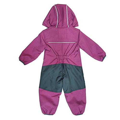 Outburst - Baby kinderen meisjes softshell overall sneeuwpak gevoerd waterdicht 10.000 mm waterkolom ademend winddicht… - Image 3
