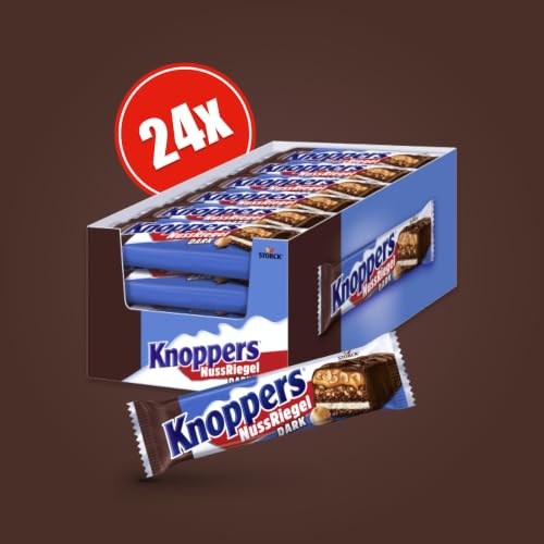 Knoppers NussRiegel Dark, Schokoriegel mit dunkler Schokolade - 24 x 40 g – Ansicht 2