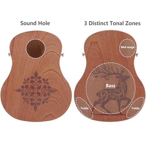 Rockhouse Travel Cajon Drum Box, Portable Wooden Hand Drum Beat Box Cajons Percussion Instrument Kit with Adjustable Strap & Storage Bag