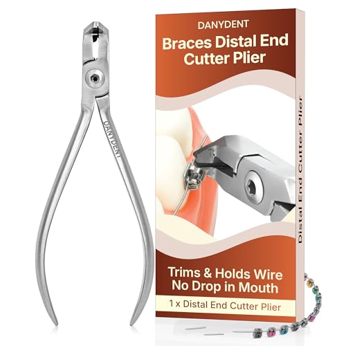 Image of Distal End Cutter Orthodontic Plier - Hold & Cut Hard and Soft Wire - Professional Braces Wire Cutter - Tungsten Carbide Inserts - Easy To Use Dental Tools Stainless Steel Braces Essentials