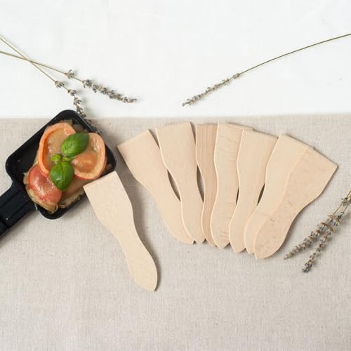 HOFMEISTER® Raclette-Schaber aus Holz, 2 x 8 Stck., 13 cm, Buche, schont Ihre Raclette-Pfannen