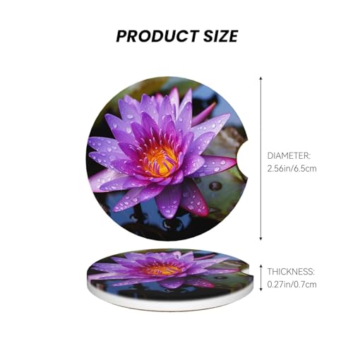 2 Pack Posavasos Cerámicos para Portavasos de Auto miniatura 3