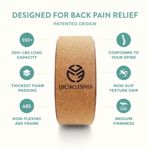 Upcircleseven Yoga Wheel For Back Pain - Deep Tissue Massage - Yoga Back Roller Wheel For Back Pain Relief Stretching Myofascial Release Mobility (Cork, 12) #TOP1