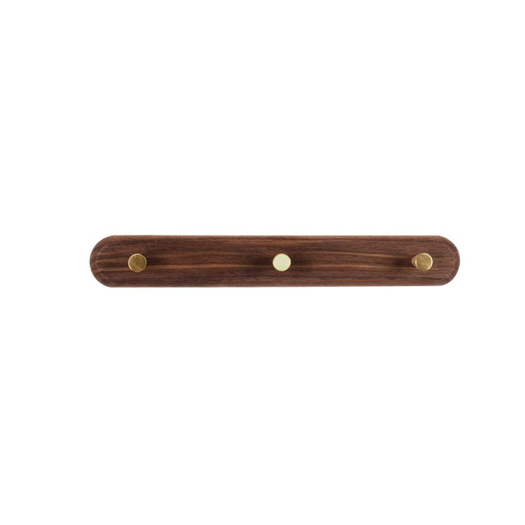 DXTFDHB Wood Coat Rack, Coat Hooks, Wall Mounted, Wooden Hat Rack, Entryway Organizer, Hanger-Handmade(Black walnut,3Hooks)