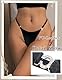 comeondear Mini PU-Leder String Tanga Damen Sexy Unterhosen Erotisch Übergröße Sexy Unterwäsche für Mollige Frauen Große Größen Thong T Back Slip Niedrige Taille Panties Bikini Schwarz,S
