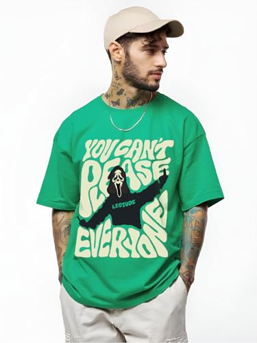 Image of LEOTUDE Men's Cotton Oversized Fit T-Shirt