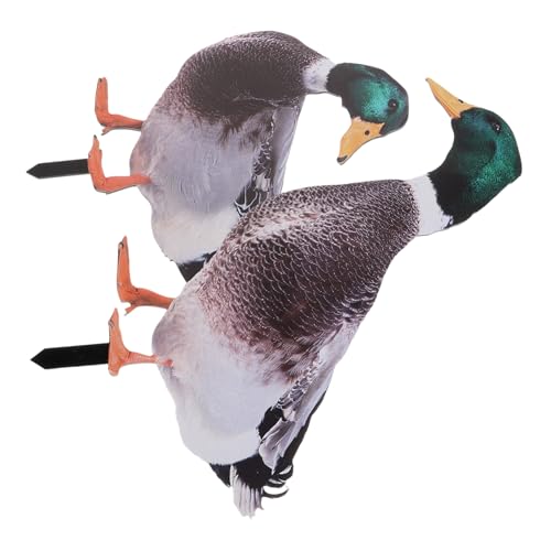 iplusmile 2pezzi Statua Anatre Decorativa Da Giardino Esterno Forma Artistica in Acrilico Ornamento Per Festival Da Prato Scultura Esterno