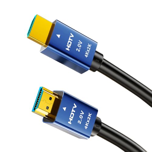 4K HDMI Cable HDMI Cord Ultra High Speed Gold Plated 4K @ 60Hz HDMI Lead Converter,Support HD, 2K, 1080P, ARC & CL3 Rated