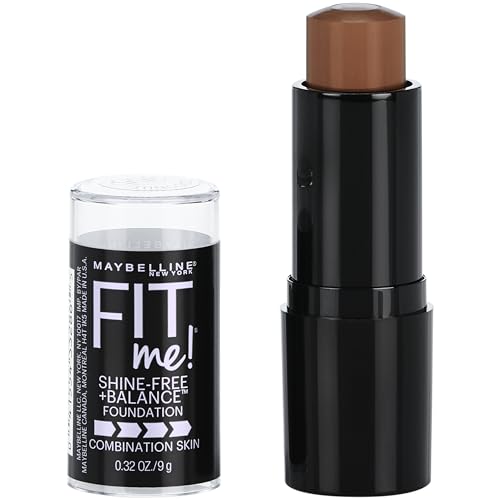 Maybelline Fit Me Shine-Free + Balance Foundation Stick, Multi-Use Face Makeup and Contour Stick For Natural, Matte Coverage, Coconut, 1 Count