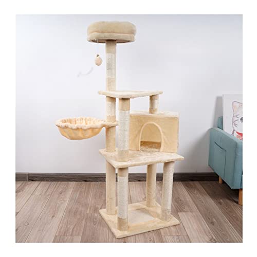 Arbre à chat et cadre d'escalade stable avec planche à griffes