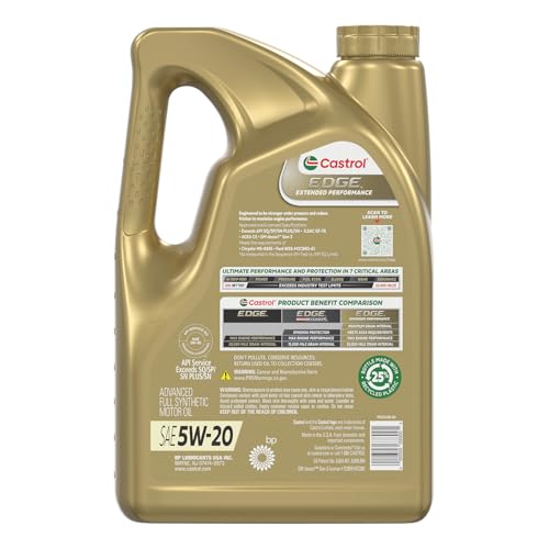 Image of Castrol Edge Extended Performance 5W-20 Advanced Full Synthetic Motor Oil 5 Quart