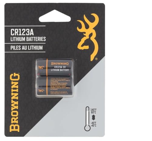 Pilas de litio Browning CR123A, pack de 2 unidades