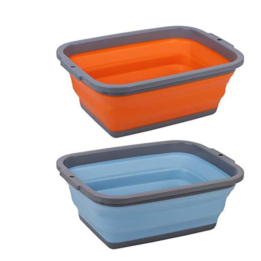 2 Pack Collapsible Sink with 2.25 Gal / 8.5L Each, Foldable Dish Tub for Washing Dishes, Camping, Hiking and Home, Portable Washing Basin