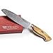 Eagle U-Grip - Nóż Santoku 13 cm - Pełna stal damasceńska 108 warstw / Rękojeści: drewno oliwne z południowych Włoch