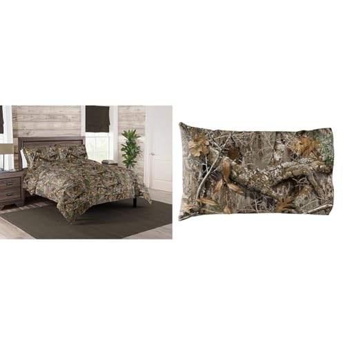Northwest Realtree Bed in a Bag Set, Queen, Realtree Edge Pillowcases, 2-Pack, 20' x 30'