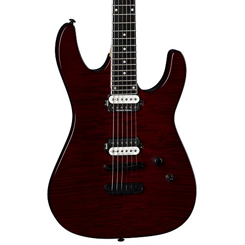 Dean Guitars Md 24 Select 6 String Flame Top Electric Guitar, Right, Trans Cherry (Md24 Fm Tch) #TOP29