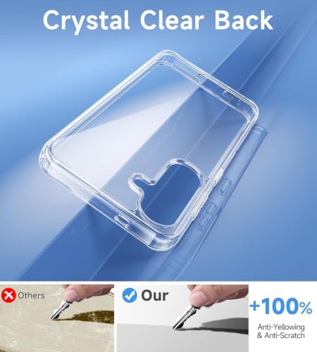 Image of ClearPC Clear Hard PC Case for Samsung Galaxy S23 5G, Anti-Yellow Transparent Back Cover, Anti-Scratch, Raised Camera Protection, Shockproof, Wireless Charging Compatible Non Yellowing (Clear)
