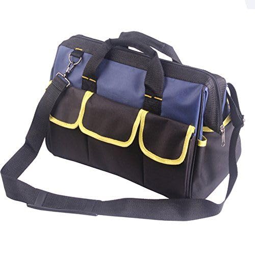 Sevia Tool Bag with Multipurpose Tool Storage | Durable Nylon Water Resistant Bag | 17 Inch Bag for Electricians Plumbers & Technicians | Tool Organiser | For all Hand & Power Tools
