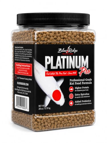 Image of Blue Ridge Koi Platinum Pro 41% Protein Fish Food, 3 /16 inch Pellets, 28 oz