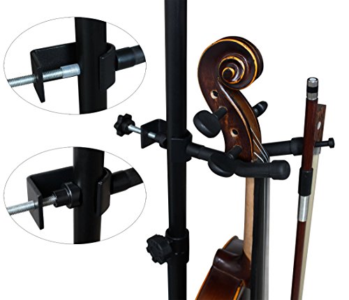 Vizcaya Violin Stand Vlh10 Violin Hanger With Bow Peg Attachment For Music Stand/Microphone Stand (1 Pack) #TOP3