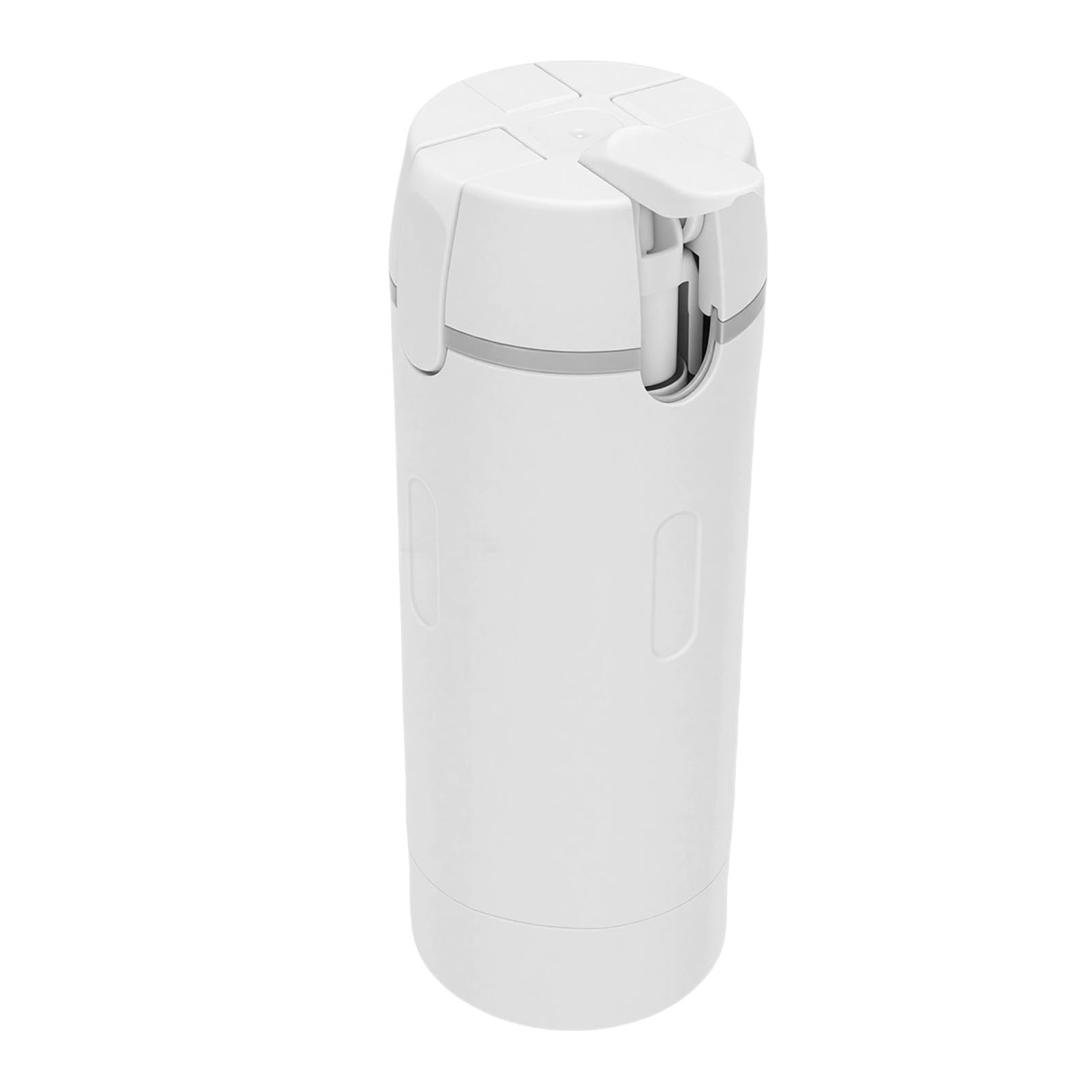 Wakects Flaconi Viaggio Ricaricabili, Contenitori per Liquidi Trasparenti 4 in 1 4 Pezzi 30ml, con Etichette per Shampoo Balsamo Doccia (WHITE)