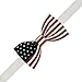 Lanzonia Kids Bowtie for Boys Bow Tie for 4 to 12 Years Old Original Designer American Flag Patterned Pre-Tied Funny USA Flag Bow Ties with Particular Patriotic Mofit for Party Holiday Birthday School