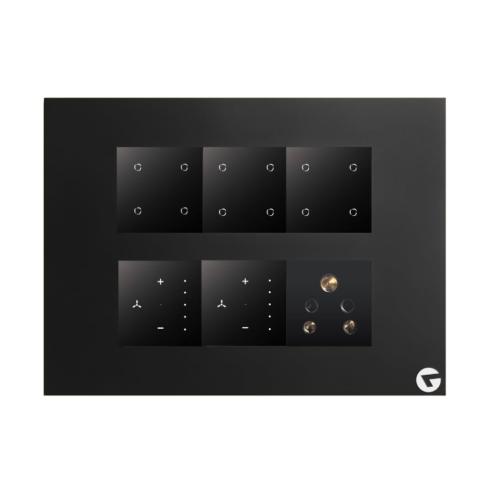 L&G 12 Module Smart Switch Board | Smart Technology| 13 Smart Switch Control, 1 Smart Fan Regulator, 1 Socket (Alexa, Compatible With OK Google) (Size: 12M- 220 x 160 x 45 mm) (Black)-image-19