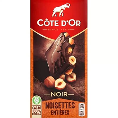 Côte d'Or Chocolat noir aux noisettes entières - La tablette de 180g