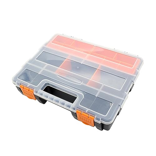 Organiseur transparent portable compartiments ajustables pour vis et perles