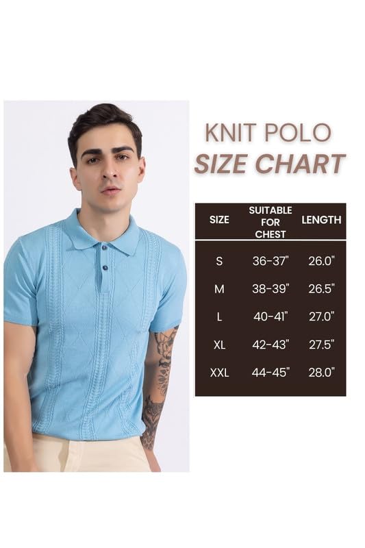 Image of Armisto Men's 100% Cotton Fancy Party Polo T-Shirt /Neutral Colour